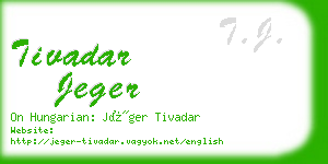 tivadar jeger business card